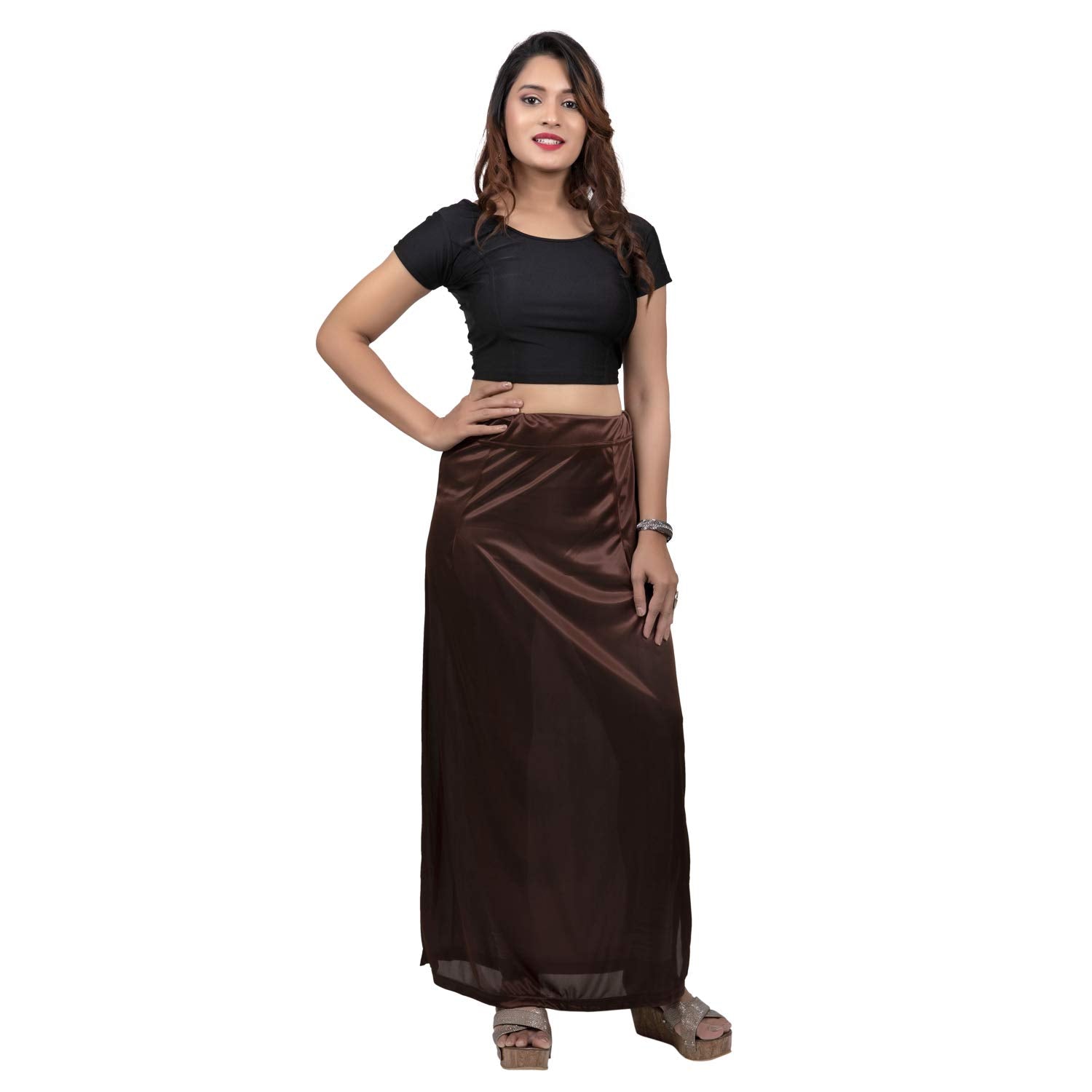 Ladies&#39; Glossy silk Ethnic Slip