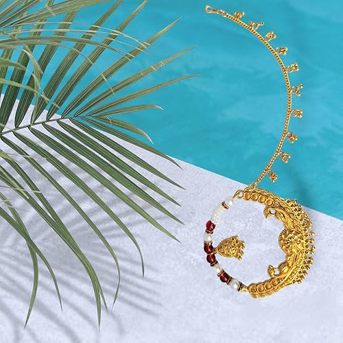 Kumauni Gold-Plated Guluband &amp; Nath Jewellery Set