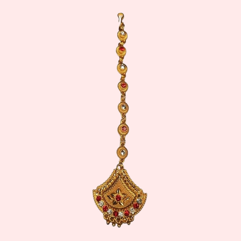 Kumauni Guloband with Nath &amp; Mangtika – Bridal Gold Jewelry Set