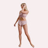 French Daina Organic Cotton Ruffled Bandeau &amp; Vintage Knickers Set