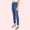 Women&#39;s High Rise Classic Slim Straight Denim Jeans