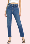 Women&#39;s High Rise Classic Slim Straight Denim Jeans